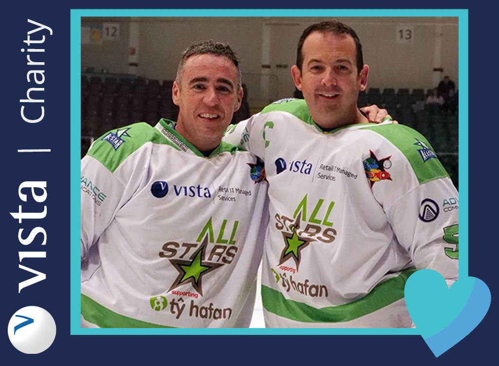 Vista helps Tŷ Hafan hockey raise £14k at the 2022 UK Charity Allstars Ice Hockey Tournament