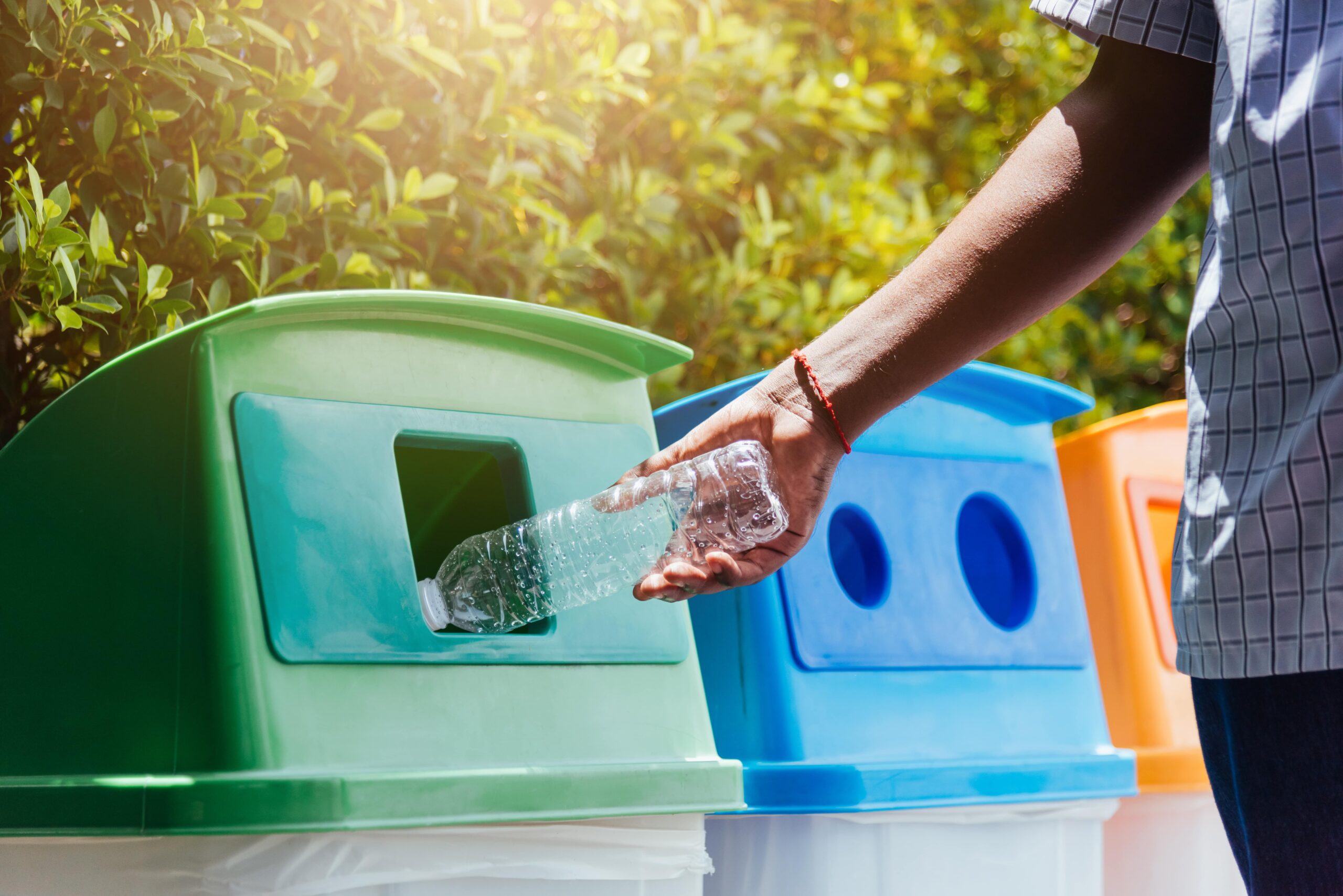 recycling bin for plastic bottles